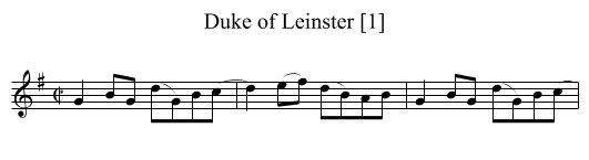 Duke of Leinster [1] - staff notation