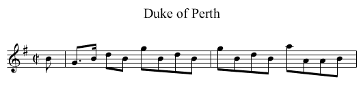 Duke of Perth - staff notation