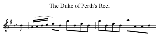 Duke of Perth's Reel, The - staff notation