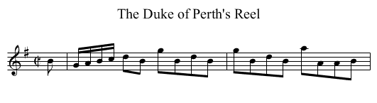 Duke of Perth's Reel, The - staff notation