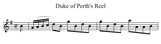 Duke of Perth's Reel - staff notation