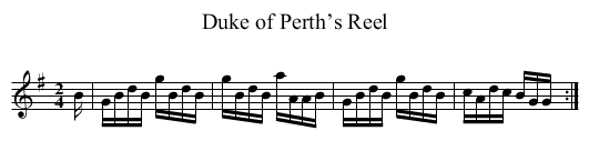 Duke of Perth’s Reel - staff notation