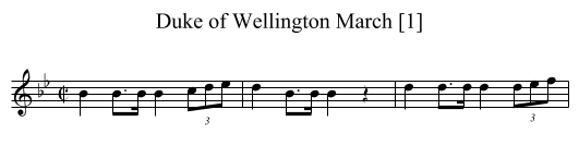Duke of Wellington March [1] - staff notation