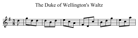 Duke of Wellington's Waltz, The - staff notation