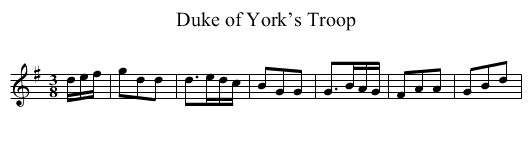 Duke of York’s Troop - staff notation