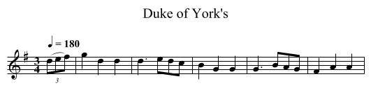 Duke of York's - staff notation