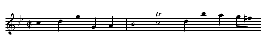 Duke William for Ever. 2nd Tune. JJo.088 - staff notation