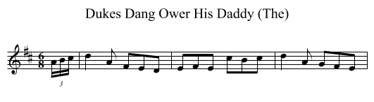 Dukes Dang Ower His Daddy (The) - staff notation