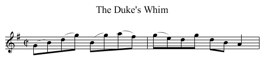 Duke's Whim, The - staff notation