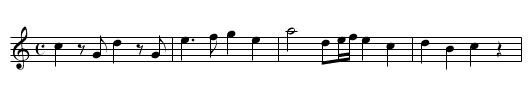 Dulce Domum - staff notation