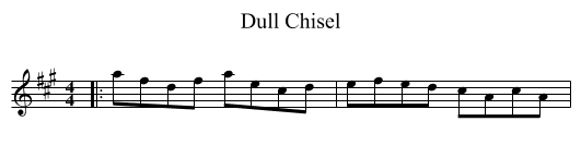 Dull Chisel - staff notation