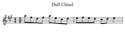 Dull Chisel - staff notation