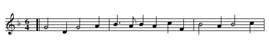 Dull Sir John - staff notation