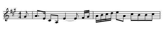 Dumbarton Castle - staff notation