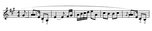 Dumbarton Castle - staff notation