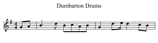 Dumbarton Drums - staff notation