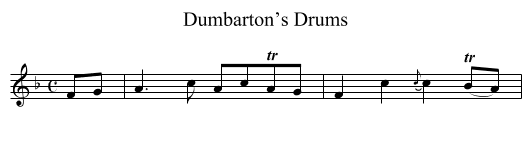 Dumbarton’s Drums - staff notation