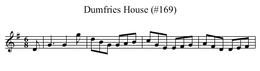 Dumfries House (#169) - staff notation