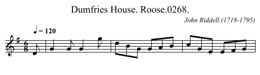 Dumfries House. Roose.0268. - staff notation