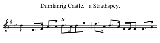 Dumlanrig Castle.   a Strathspey. - staff notation