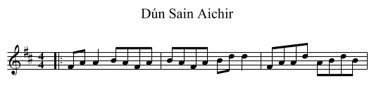 Dún Sain Aichir - staff notation