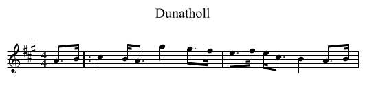 Dunatholl - staff notation