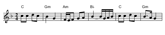 Dunatuli Ugros - staff notation