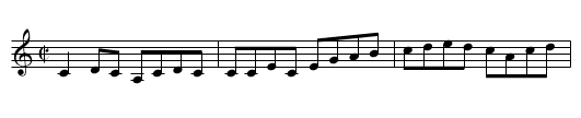 Dunbar - staff notation