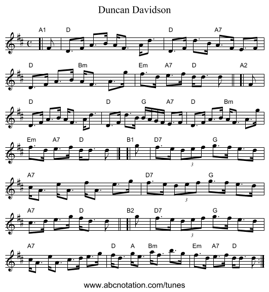 Duncan Davidson - staff notation