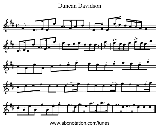 Duncan Davidson - staff notation