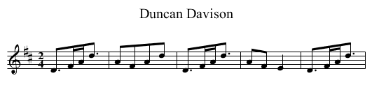 Duncan Davison - staff notation
