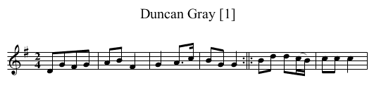 Duncan Gray [1] - staff notation