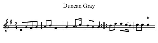 Duncan Gray - staff notation