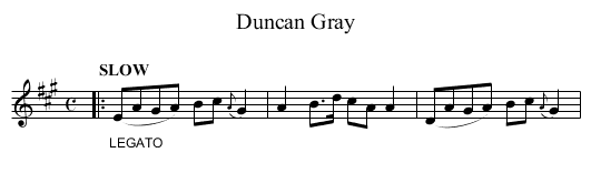 Duncan Gray - staff notation