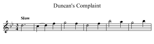 Duncan's Complaint - staff notation