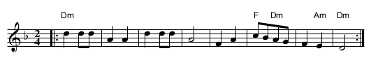 Dundai - staff notation