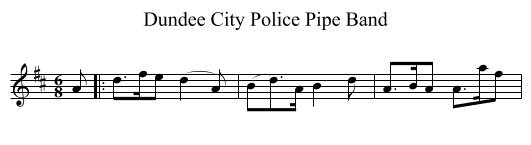 Dundee City Police Pipe Band - staff notation