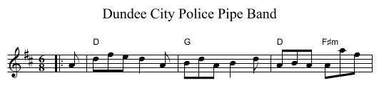 Dundee City Police Pipe Band - staff notation