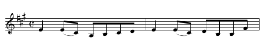 Dundee Reel - staff notation