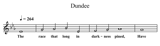 Dundee - staff notation