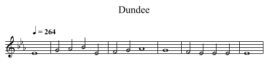 Dundee - staff notation