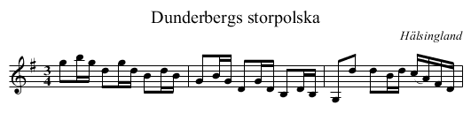 Dunderbergs storpolska - staff notation