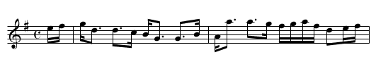 Dunie Mains - staff notation