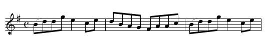 Duniquaich - staff notation