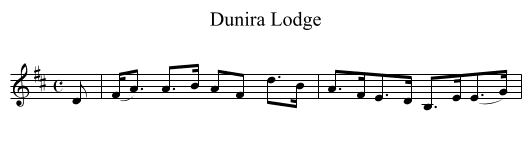 Dunira Lodge - staff notation