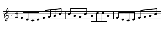 Dunmore Lass - staff notation
