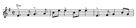 Dunmore Lasses - staff notation