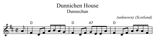 Dunnichen House - staff notation