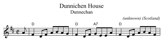Dunnichen House - staff notation