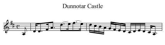 Dunnotar Castle - staff notation